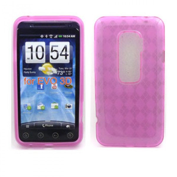 Wholesale Gel Case  for HTC Evo 3D(Pink)